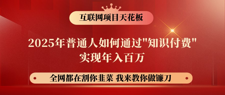 网创项目终点站-镰刀训练营超级IP合伙人，25年普通人如何通过“知识付费”年入百万-优优网创